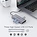 immagine 6QGeeM Hub USB C Adattatore Multiporta 7 in 1 Adattatore da USB C a HDMI 4K, 100W di Alimentazione, 3 Porte USB 3.0, Lettori di Schede SD/TF Compatibile con MacBook PRO 13/15 (Thunderbolt 3), di più