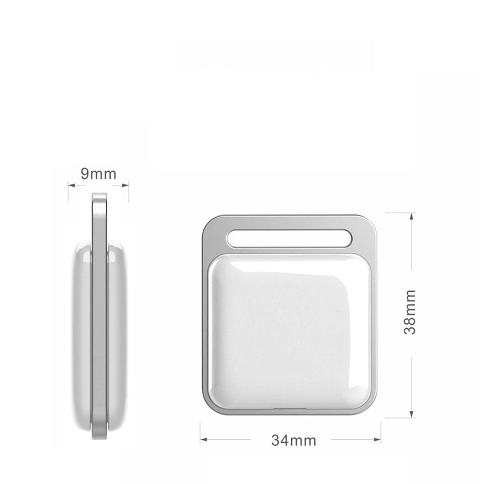 Détecteur d'artefact rond Bluetooth anti-perte localisateur d'animaux domestiques localisateur d'objets traqueur de positionnement intelligent-traqueur d'objets sans fil, 2 pièces,White-B