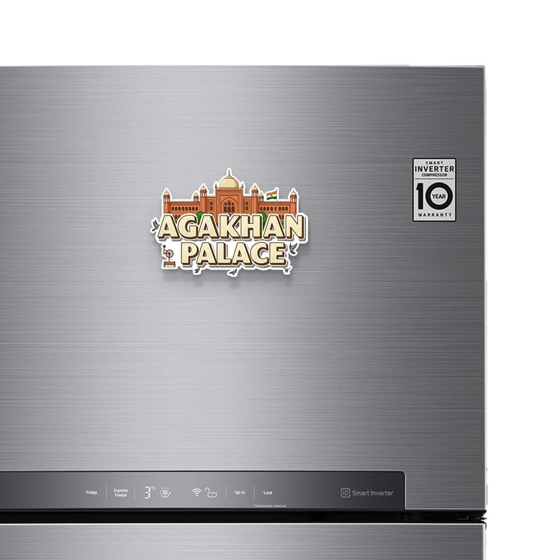 Image of Agakhan Palace Fridge Magnet, Glossy Finish, Stylish Magnet for Fridge, Wardrobe & Metal Surfaces
