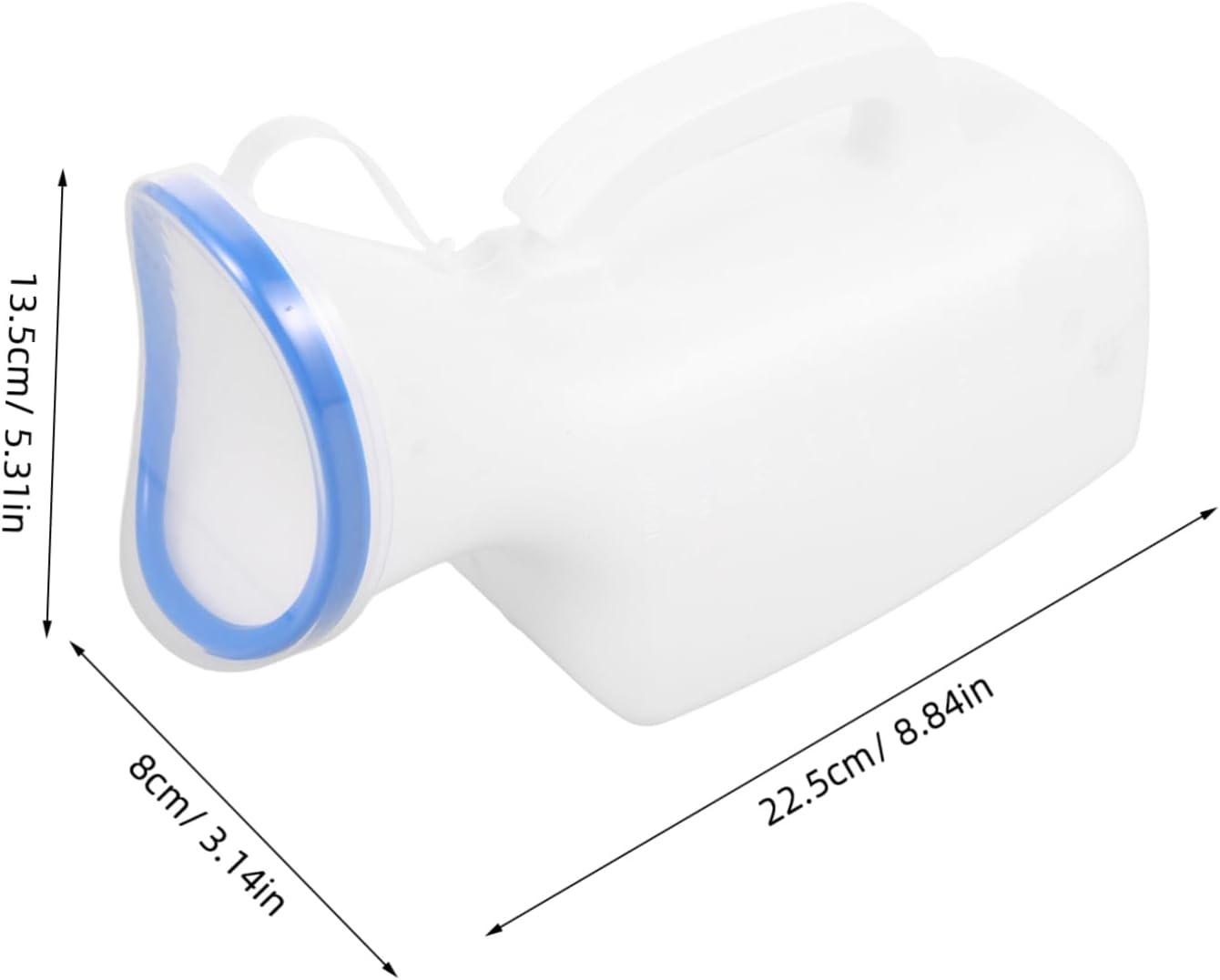 Portable Female Urinal Bottle Reusable Plastic with Lid, for Travel