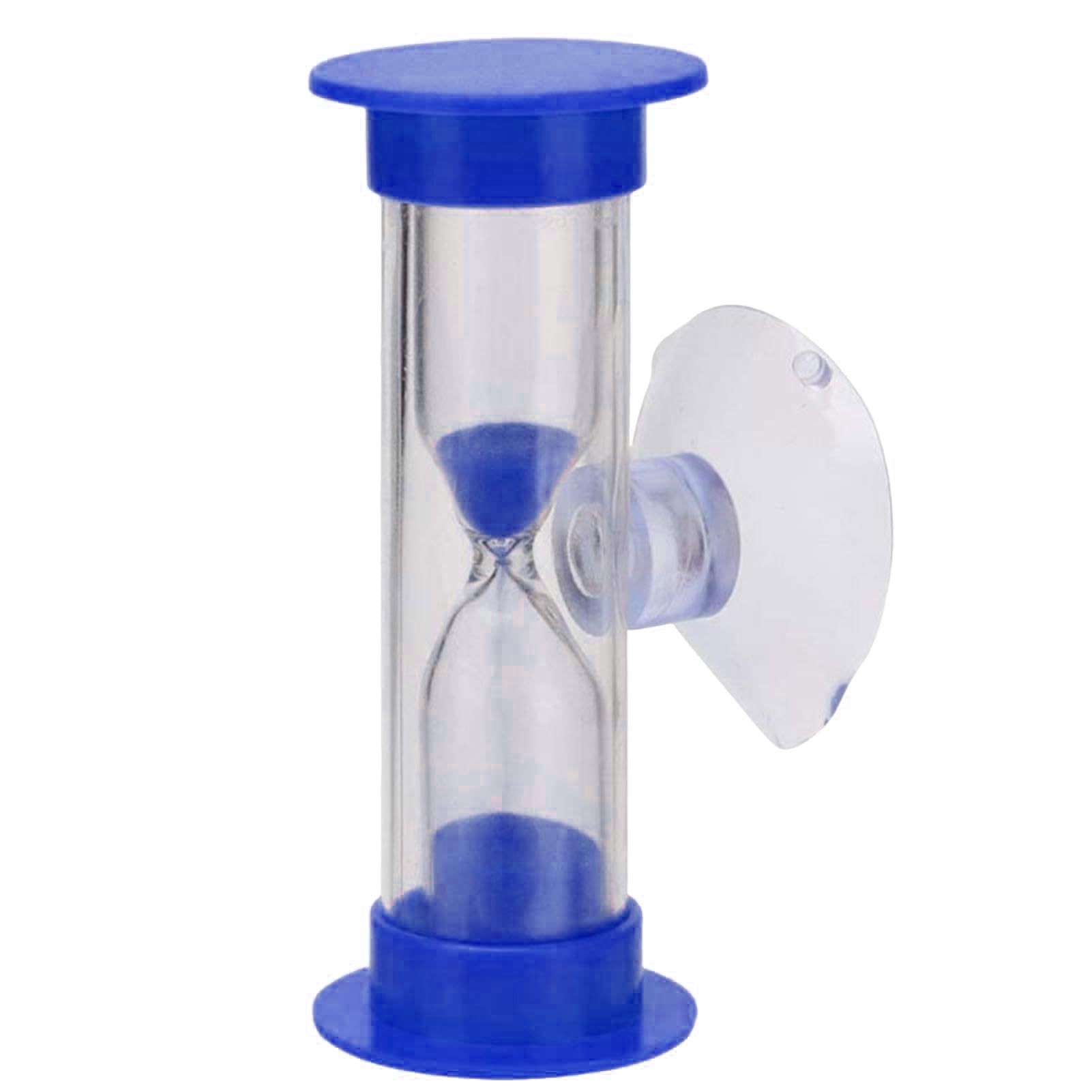 Hourglass Sand Timer 2-Minute with Suction Cup, Unbreakable Plastic Sand Clock for Toothbrushing, Cooking, Games, Classroom Blue