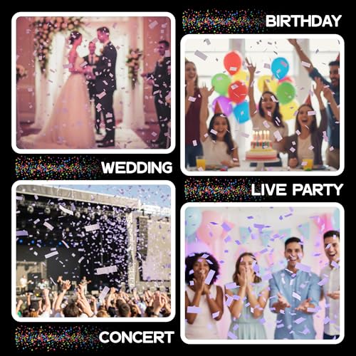 Image of Ultimate Confetti, Lavender Purple Biodegradable Confetti - Rectangular Flame-Resistant and Slow-Falling Tissue Paper Confetti for Cannon and Launcher use - Best for Celebrations - 1 lb, 16 oz