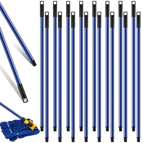 Image of Gisafai 46.5 Inch Broom Handle with Threaded Tip,Blue,20 Pcs
