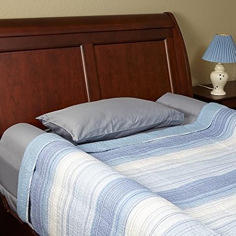 hiccapop [2-Pack] Foam Bed Bumpers for Toddlers, Toddler Bed Rails w/ Water-resistant Cover, Bed Guard Rail for Toddlers for Twin, Queen, King Beds Cover