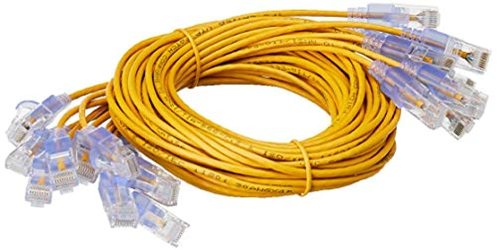 Monoprice Cat6A Ethernet Patch Cable - Snagless RJ45, 550Mhz, 10G, UTP, Pure Bare Copper Wire, 30AWG, 10-Pack, 1 Feet, Black - SlimRun Series — Amazon image 27