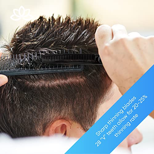 Image of Equinox Professional Scissors Set - Barber & Thinning Shears for Hair Cutting & Grooming, Premium Japanese Stainless Steel, Barber Accessories & Tools