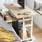Höhenverstellbarer Bürotisch mit Rollen, ideal für Zuhause, Büro...