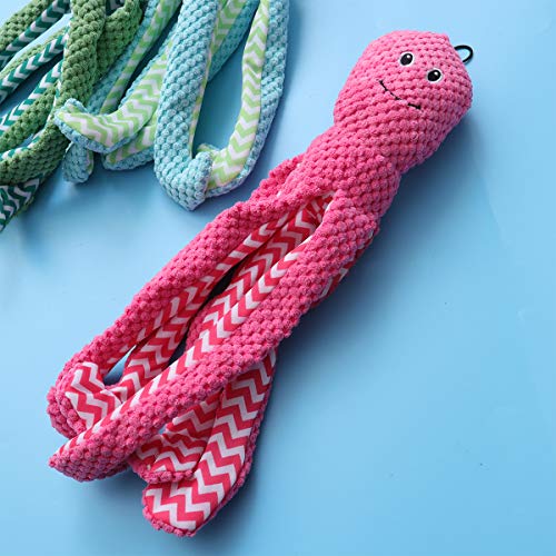 POPETPOP 3 peças de brinquedo de corda para cães com barulho de pelúcia, pernas longas interativas p