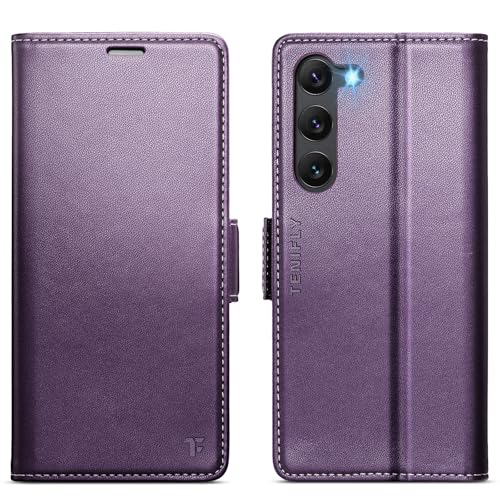 Tenifly for Samsung Galaxy S23 Plus Case Wallet with RFID Blocking Card Holder PU Leather Kickstand Protective Flip Phone Cover Fit for Galaxy S23 Plus 6.6 Purple
