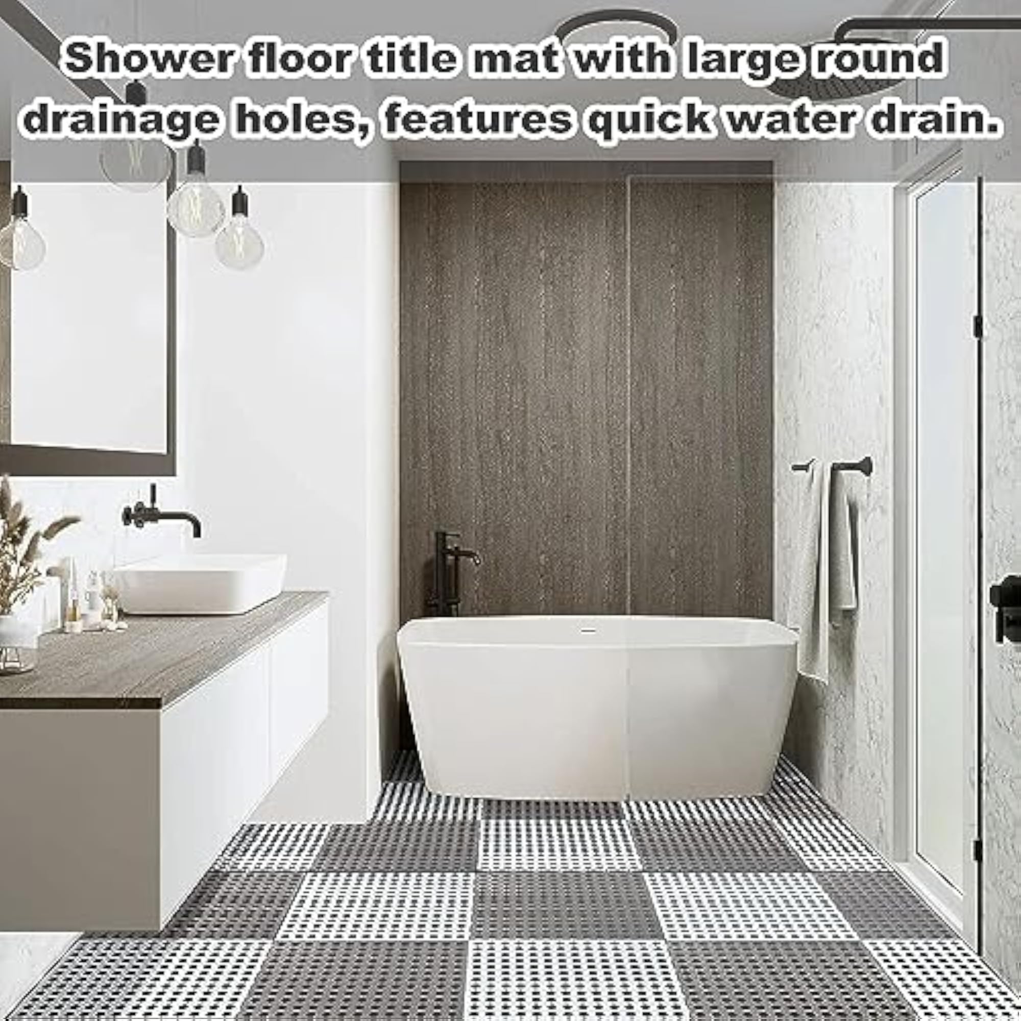 Interlocking Rubber Floor Tiles Non-Slip Pool Mat