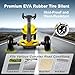 HEYTEN Electric Go Kart for Kids (3-6 yrs), Foldable 4-Wheel Go Kart W/390 Motor, 3H Endurance, 3.73Mph,Adjustable Seat, Educational Function, Tricolor Lights, Easy to Assemble, 66Lbs (Yellow)
