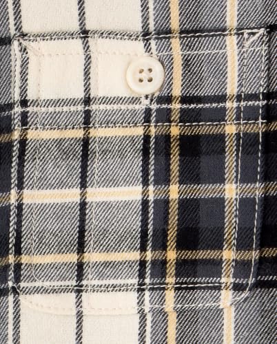 Image of The Children's Place Boys Long Sleeve Plaid Flannel Button Up Shirt