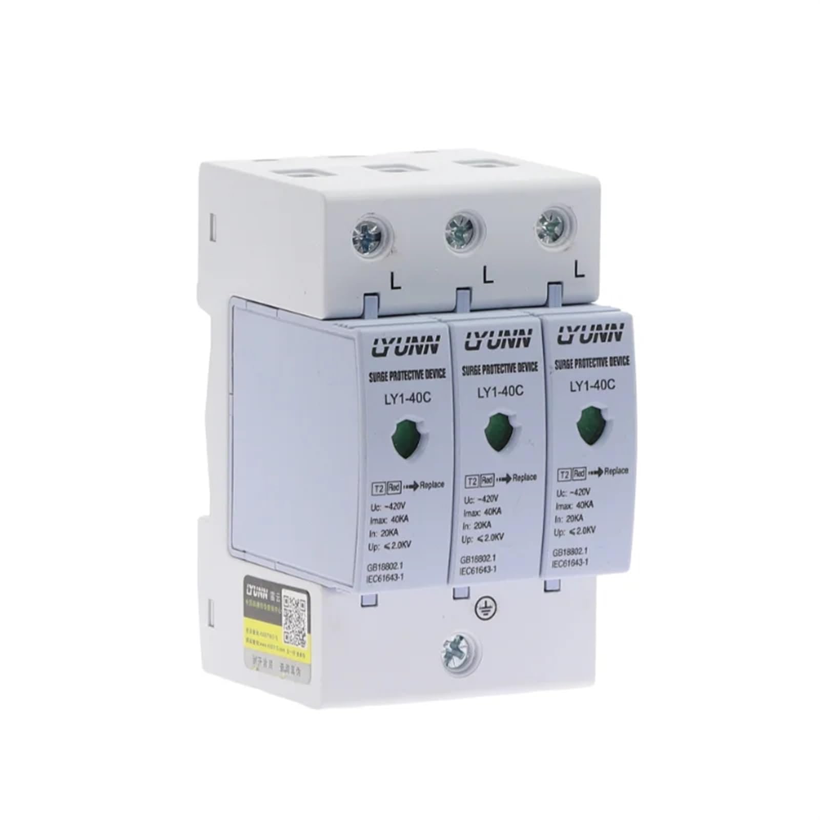 Dispositif de protection contre les surtensions domestiques 3P 20KA 420V