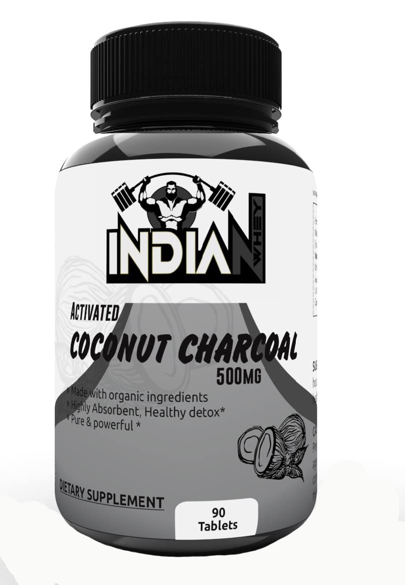Indian Whey Coconut Charcoal Tablets- Natural Activated Charcoal, Gas Reliever & Bloating Promotes Natural Detoxification Derived from Coconut Shells - Dietary Supplement 90 Tablets 500MG (B09R454ZDZ) Amazon Price History, Amazon Price Tracker
