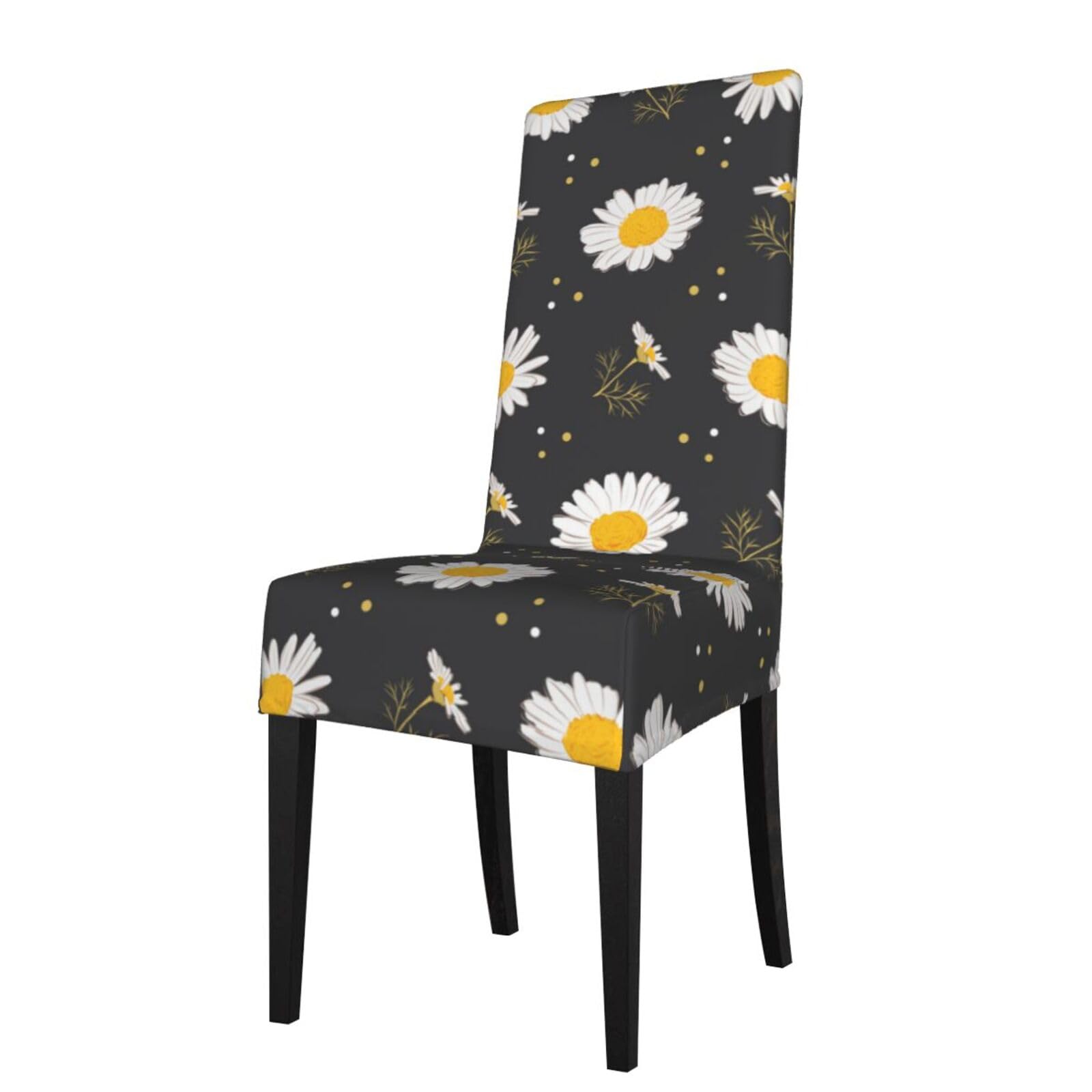 LKYMOH Daisy Flowers, Chair Covers Stretch Chair Slipcovers for Dining Room, for Party Pet Protection Universal Fit Soft Polyester