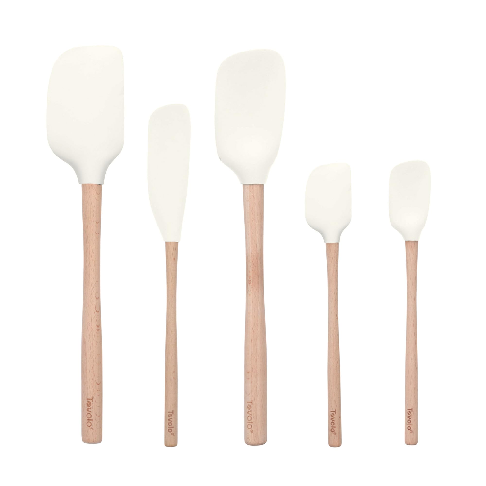 Spatule Flex-Core manche en bois blanc pour vos pâtisseries en famille