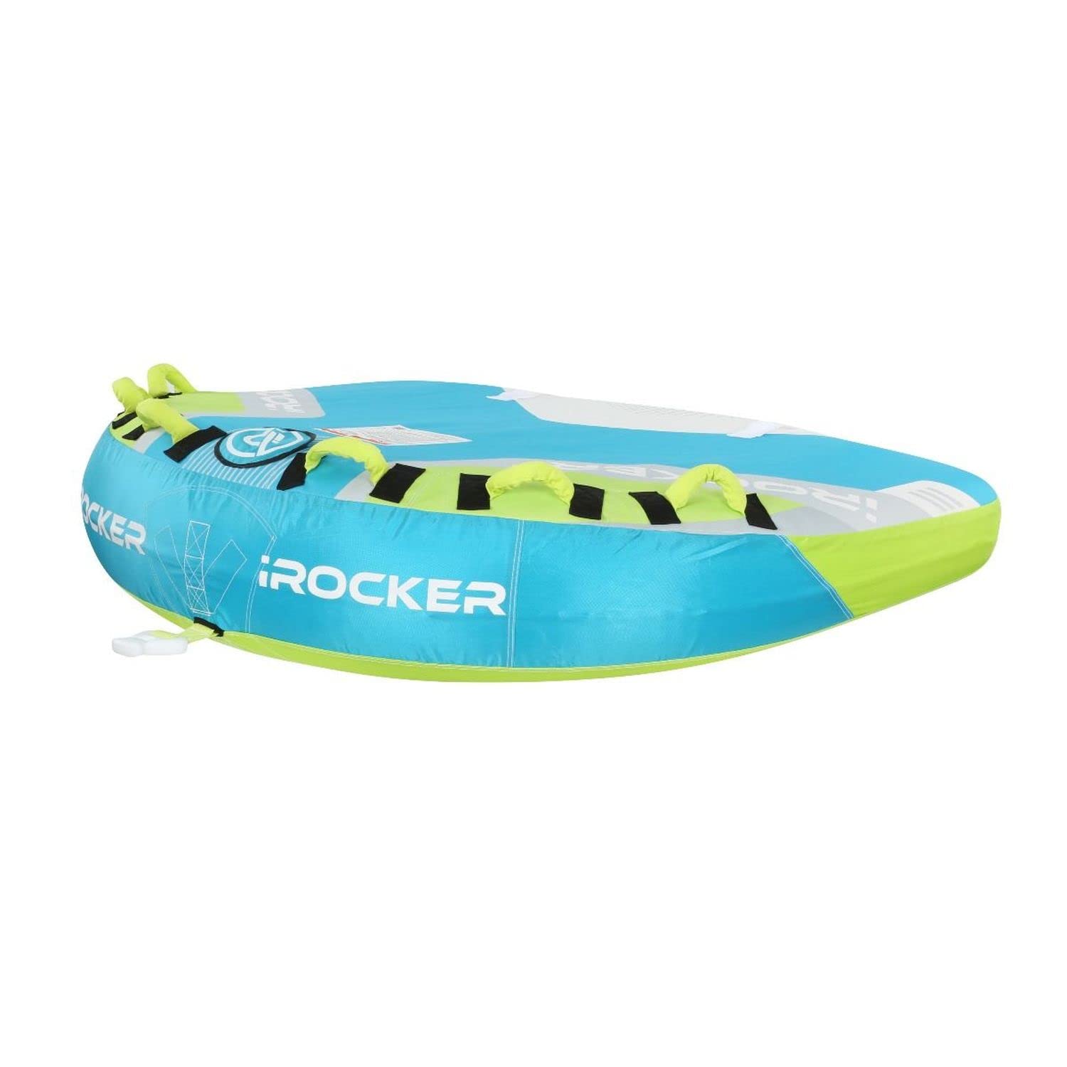 iROCKER2-Person Inflatable Towable Tube for Boating & Watersports, 62" x 66.5", Includes 2 Repair Patches, High-Speed Fun for Lakes & Seas