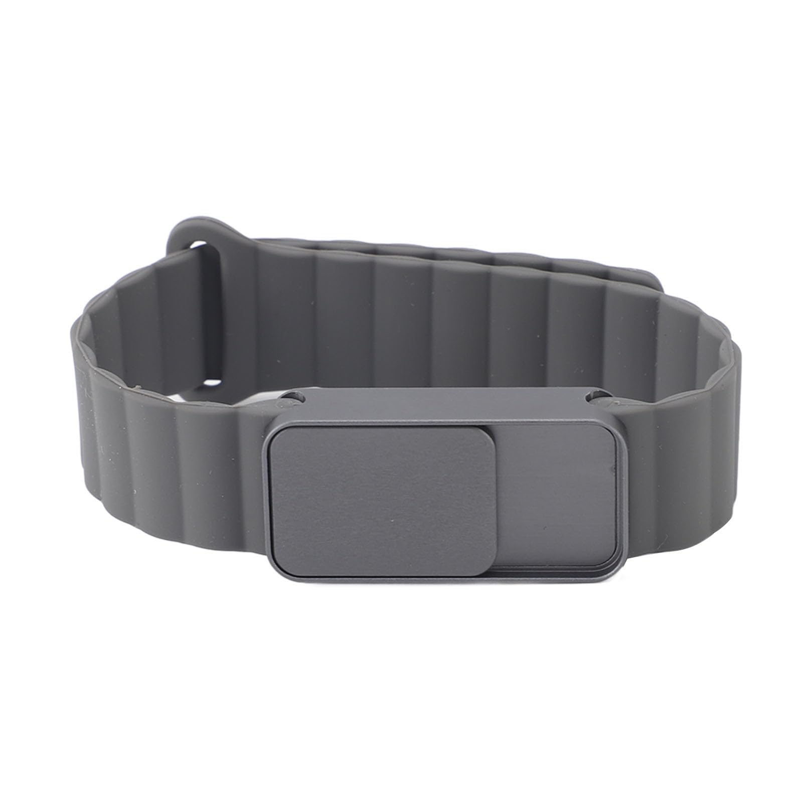 Bracciale con Diffusore Magnetico di Oli Essenziali in Lega di Alluminio per Uomo e Donna, Argento Scuro, Braccialetto per Aromaterapia con 3 Fogli di Fragranza (Menta piperita)