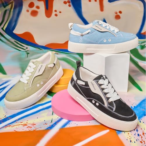 Image of SOLETHREADS Funk Sneakers for Women |Retro Design|Comfortable|Chunky Streetwear Fashion Shoes| Stylish| Anti-Skid|Tendy|Running|Workout|Walking Shoes Women