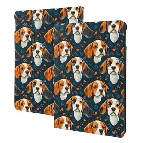 Coque iPad 10.2 Beagle mignon pour iPad 9e 8e 7e génération avec support folio et veille auto