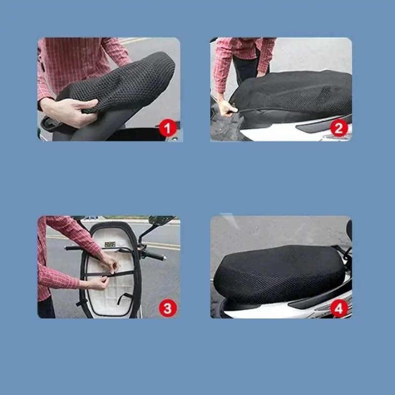 Accesorios de motocicleta con malla transpirable antideslizante universal 7