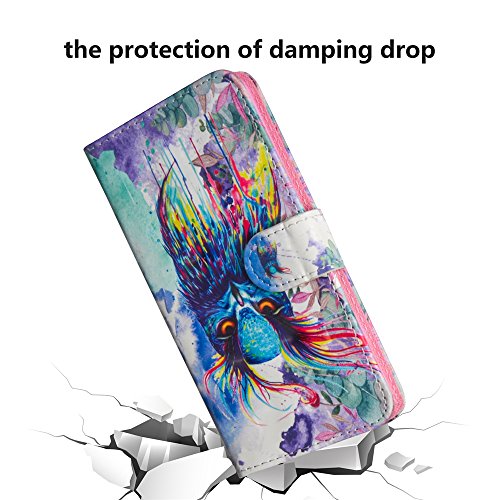 Image of EMAXELER Samsung Galaxy S10 Plus Case Cover 3D Full Stylish Case Colour Embossing Kickstand Credit Cards Slot PU Leather Flip Wallet with Stand for Samsung Galaxy S10 Plus YX 3D: Colored Owl