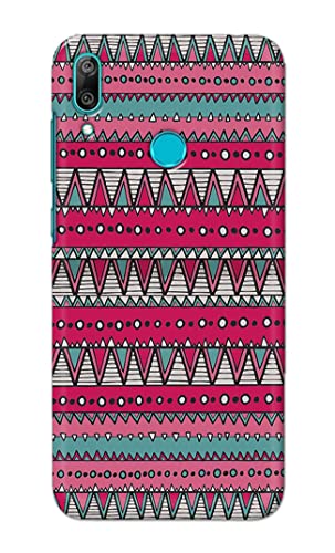 Image of PRINTFIDAA Printed Hard Back Cover Case for Huawei Y7 Prime 2019 | Huawei Y7 2019 Back Cover (Geometric Vintage Pattern) -1803