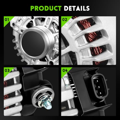 Image of 110A New Alternator Compatible With 2007-2012 Nissan Altima L4 2.5L, 2007-2012 Sentra, 2011-2013 Rogue, 2014 2015 Rogue Select, 400-40102, 23100-JA02A, AVA0074, TG12C032, 11258N