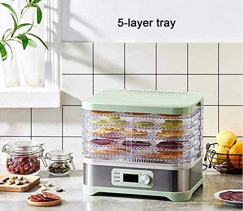 Lebensmittel Dehydrator,Multifunktionaler 5-Tablett-Lebensmitteltrockner 35-70 ℃, 1-24H Timing, Kein BPA, Rindfleisch… – Bild 3