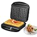 HOUSNAT Gofrera Eléctrica para 2 Gofres Belgas Gruesos, Gofrera con Revestimiento Antiadherente, Temperatura Ajustable, Luz Indicadora, Waffle Maker, 1000W
