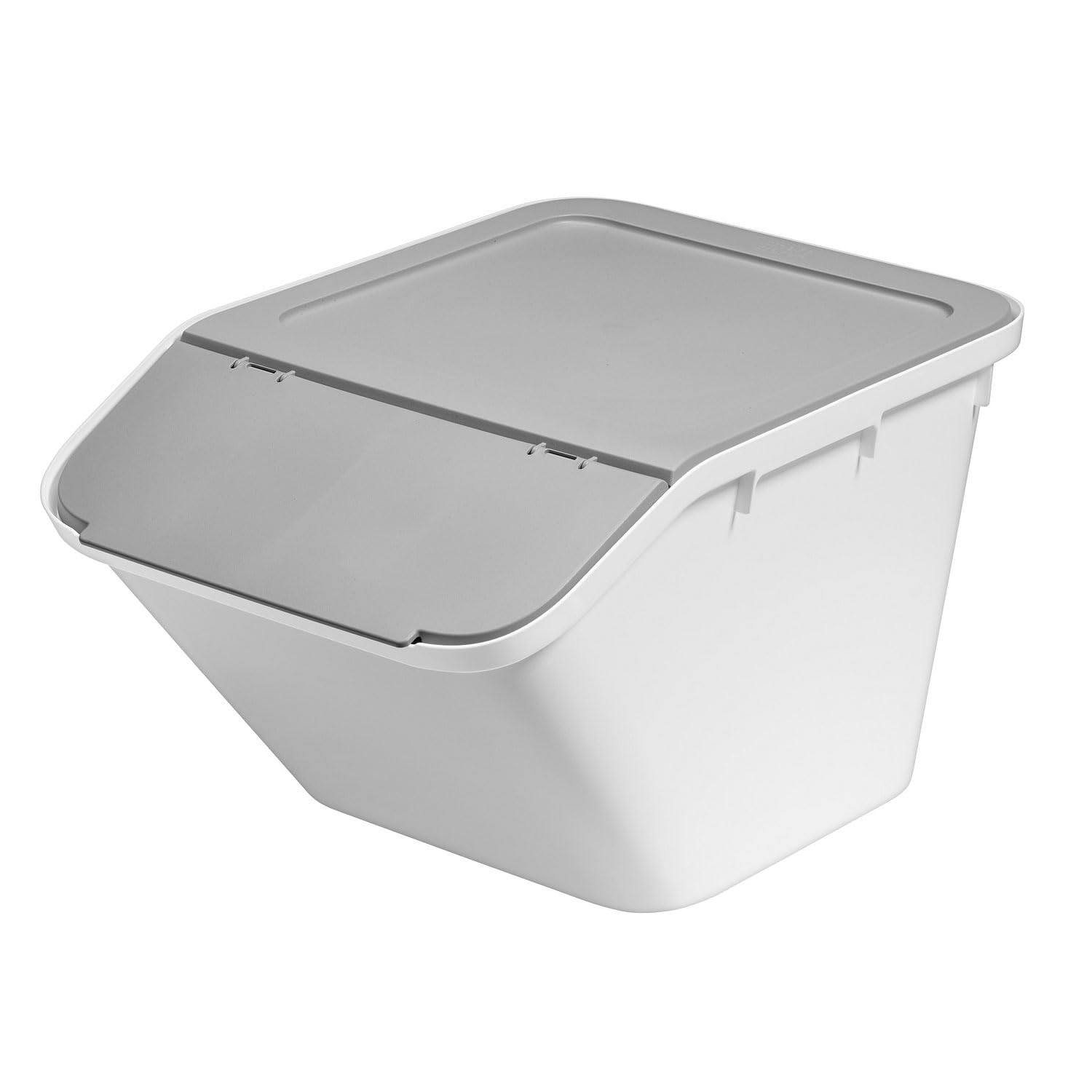 SmartStore Collect Stack-It - 37L Large (1 Pack) With Lid | Plastic Stackable Recycling Bin For Kitchen, Office & Home | Multi-Purpose Sorting Bin & More