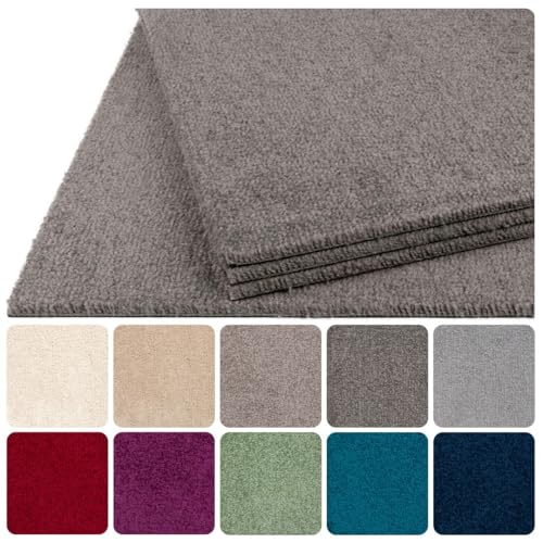 Teppichfliesen selbstliegend 50x50 cm Teppichboden Hochflor Velours