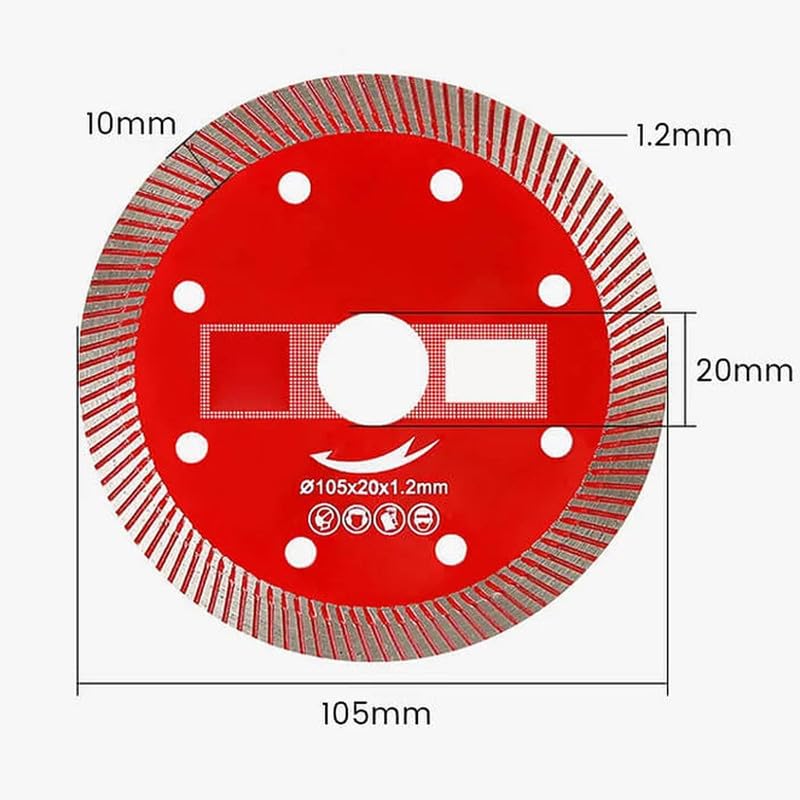 Miniatura 2 de Discos de corte de azulejos corrugados ultrafinos maestros, hojas de sierra de diamante mejoradas para amoladora angular, disco indestructible para
