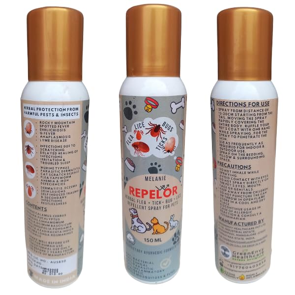 Melanie Repelor - Flea, Tick, Bug, Lice Repellent Spray for Pet Animals (B0C7WN7T1F) Amazon Price History, Amazon Price Tracker