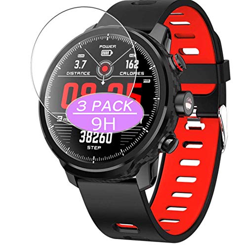 VacFun Lot de 3 Protection d'écran en Verre Trempé, compatible avec Padgene L5 smartwatch Smart Watch, 9H Film Protecteur Tempered Glass Screen Protector