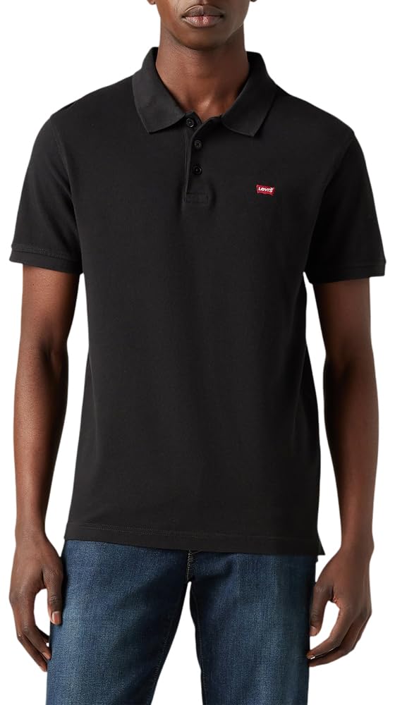 Levi's Men's Mineral Black Housemark Polo T-Shirt, Xl