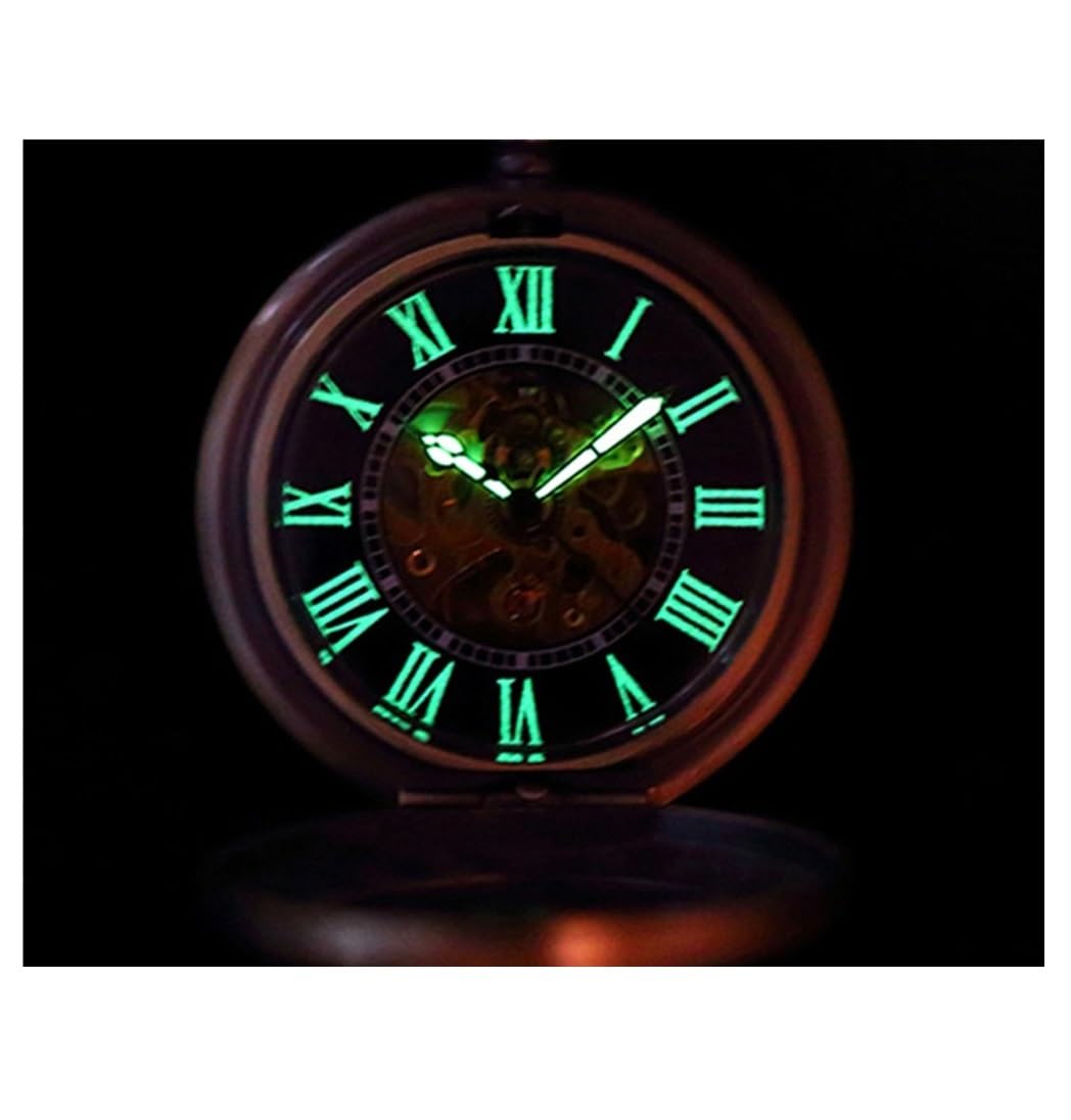 Zegarki Kieszonkowe Mechaniczny Zegarek Kieszonkowy Skeleton Luminous Zegarek Kieszonkowy Z Łańcuszkiem Prosty Retro Zegarki Kieszonkowe Męskie