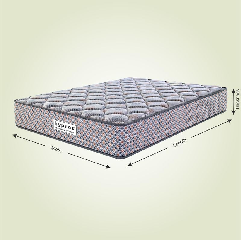Image of Hypnos Allure Hybrid 8 Inch Gel-Infused Memory Foam Pocket Spring Mattress |Double Size (80X48 Inchs) | Medium Firm Orthopedic Back Support | Zero Disturbance | 10-Year Warranty