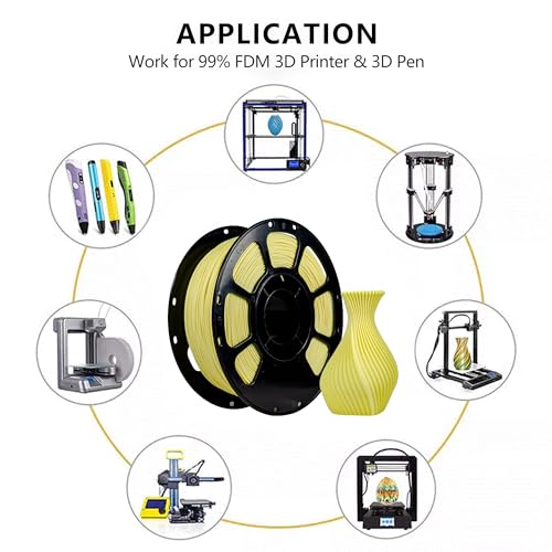 Image of iBOSS Matte PLA Plus Filament Yellow 1KG, 1.75mm 3D Printer Filament Dimensional Accuracy + /- 0.02mm, 3D Filament 1kg Carboard Spool (2.2lbs) for Most FDM 3D Printers
