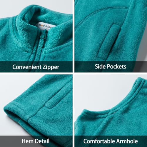 Image of LittleSpring Boys Girls Fleece Vest Sleeveless Jacket Full-Zip Fall Winter Warm Outerwear