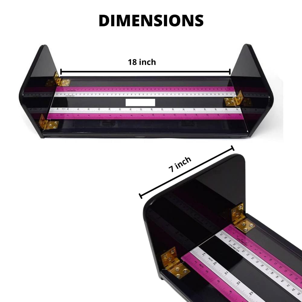 MCP HEALTHCARE Medical Infantometer Baby Measuring Scale, Black Frame with Pink and White Rulers (Black)