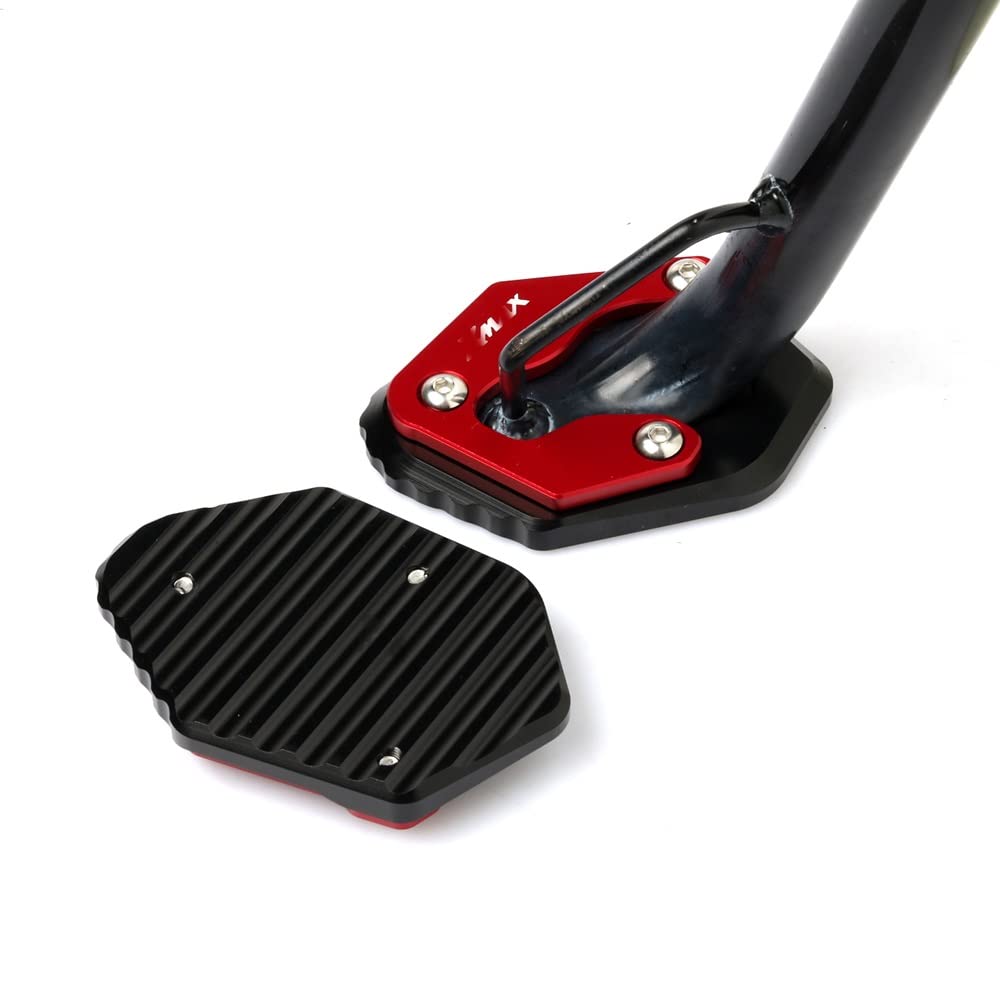 per Y&AMAHA Xmax X-Max 125 250 300 400 XMAX250 Accessori Moto Cavalletto Cavalletto Laterale Estensione Ingranditore Pad Staffa Laterale (Color : Side Support pad-01