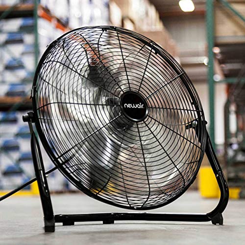 Newair Floor Fan, 18" High Velocity Industrial Portable Shop Fan With 3 Speed Settings, Windpro18F,Black #TOP2
