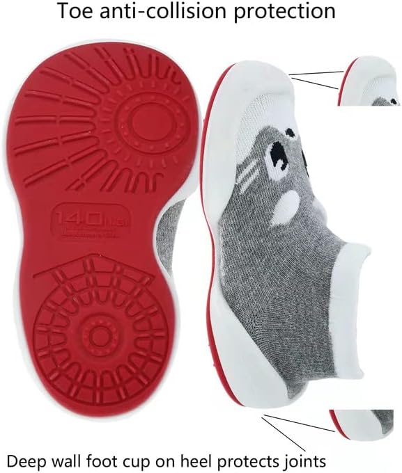 Infant boy and Girl Indoor and Outdoor Sports Shoes, Casual Silicone Lightweight Non-Slip Toddler Shoes, Breathable Elastic Non-Lacing Socks Overshoes 1 Pair