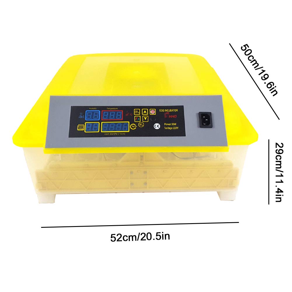 Incubadora de Huevos 48 máquina criadora automática Digital para incubadora de Granjas, Control de Temperatura de Giro de Huevos, Ventilador silencioso, Doble Potencia (80 W),220V