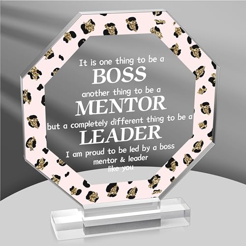 Yopyame Acrylic Boss Day Gifts - Boss Gift for Men Women, Acrylic Male Female Boss Desk Keep...