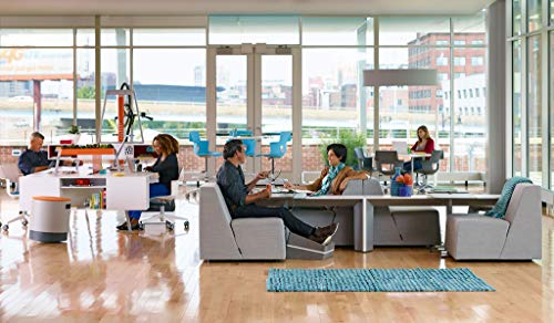 Image of Steelcase Turnstone Buoy, Tangerine Fabric, Grey