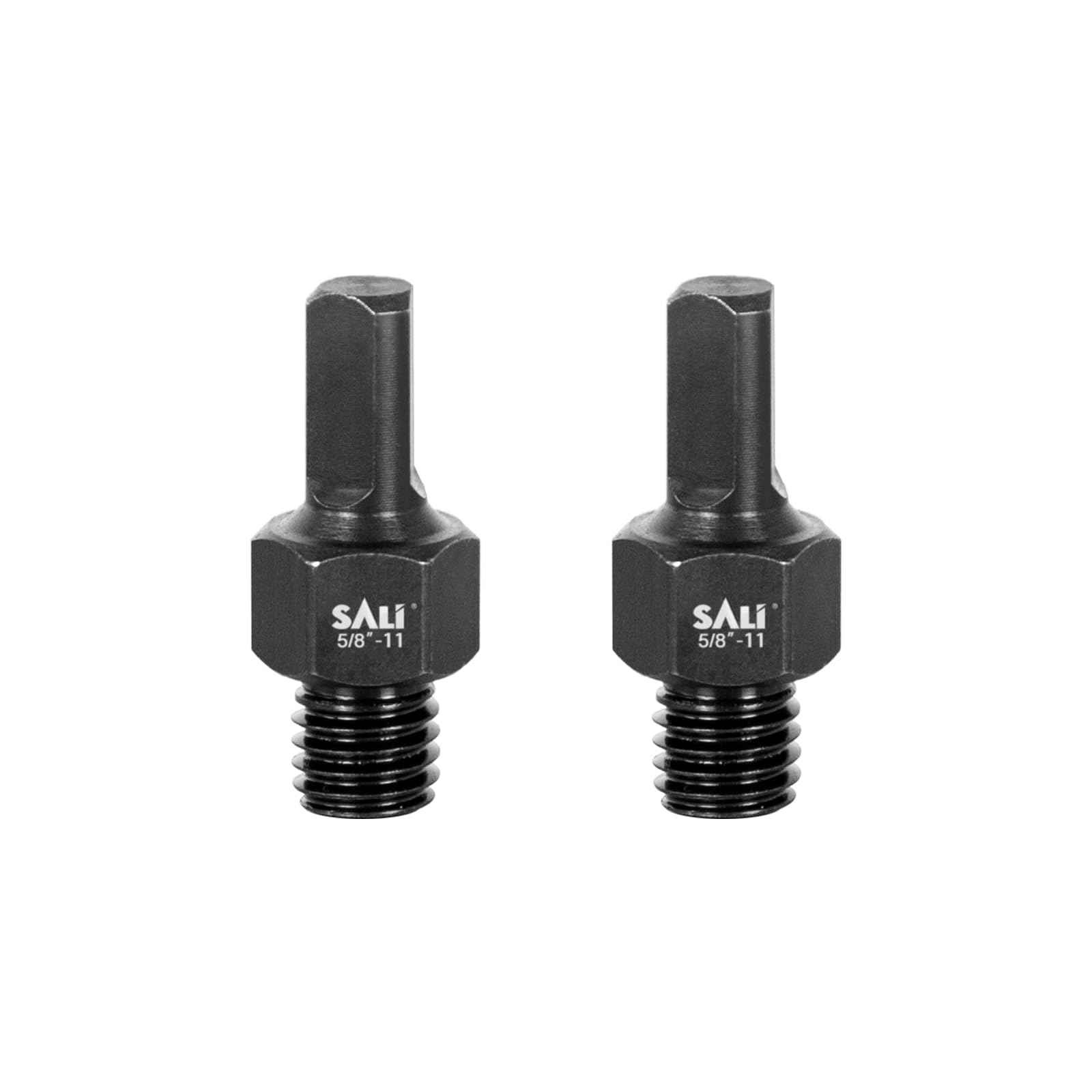 SALI 2PCS Core Drill Bit Adapter 5/8"-11 Thread Male to 1/2" Triangle Shank 5/8" -11 Male Drill Bit Adapter for Threaded Diamond Hole Saw Diamond Core