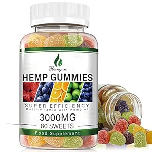 Hemp Seed Gummies Anxiety Stress Relief – Pain & Inflammation – Maximum Strength – Extract Hemp Oil – Sleep Aid Calm…
