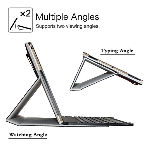 Samsung Galaxy Tab S 10.5 Keyboard Case,Liushan Detachable Keyboard Standing Pu Leather Cover For 10.5" Samsung Galaxy Tab S 10.5 Inch (Sm-T800 Sm-T805) Android Tablet Pc,Black #TOP4